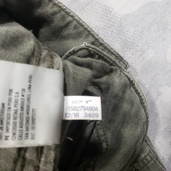 American Eagle Pants Womens 16‎ Green Linen Blend Straight Leg Lightweight NWT - Picture 6 of 12